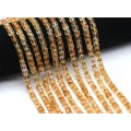 Бусины из цитрина кубик гр.5мм, 38см, 73 бусины