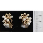 Серьги из жемчуга белого "гроздь большая"