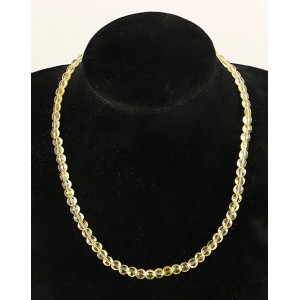 Бусы из цитрина, круг граненый 6мм