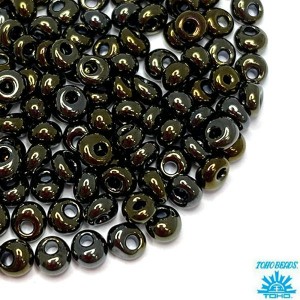 Бисер TOHO Magatama 3 мм цвет 83 темная бронза Япония 5 граммов