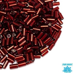 Стеклярус TOHO BUGLE 3 мм № 25D гранатовый 5 граммов Япония