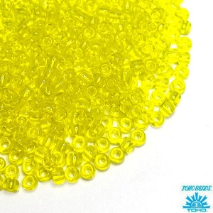 Бисер TOHO №11 цвет 12 прозрачный лимонный ЯПОНИЯ пакет 10 граммов