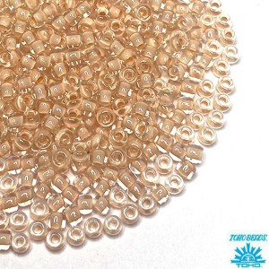 Бисер TOHO №11 цвет 1068 прозрачный хрустальный кремовое отверстие ЯПОНИЯ пакет 10 граммов