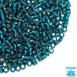 Бисер TOHO Treasure №11 цвет 27B темно изумрудный/внутреннее серебрение Япония 5 граммов