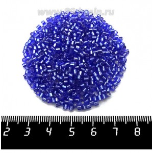Рубка Чехия PRECIOSA граненая, размер 1,9*2 мм, арт. 67300 темно-синий огонек, 10 грамм