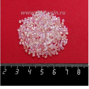 Рубка "Кубик" PRECIOSA 2 мм прозрачная радужная 58205, 10 грамм/упаковка