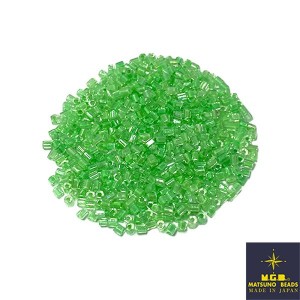 Рубка Matsuno Hexagon 2.1 мм цвет 219 хрустальный, светло-зеленое отверстие Япония 10 грамм