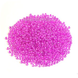 Бисер Чехия PRECIOSA прозрачный хрустальный, розовое отверстие, размер 10, арт. 58525, 10 грамм