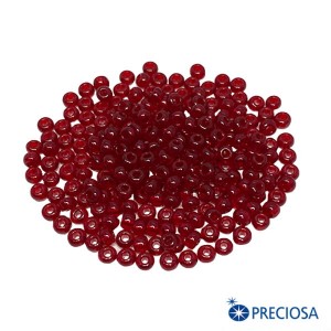 Бисер Чехия PRECIOSA прозрачный, красные тона, размер 8, артикул 90090 10 грамм