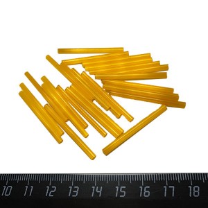 Стеклярус PRECIOSA 35 мм цвет 85091 гладкий сатиновый цвет хурма 15 штук/упаковка