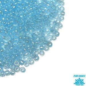 Бисер TOHO №15 цвет 0143  голубой полупрозрачный перламутр ЯПОНИЯ пакет 5 граммов