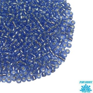 Бисер TOHO №15 цвет 0033 голубой внутреннее серебрение ЯПОНИЯ пакет 5 граммов