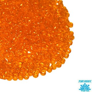 Бисер TOHO №15 цвет 10 прозрачный оранжевый ЯПОНИЯ пакет 5 граммов
