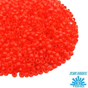 Бисер TOHO Treasure №11 цвет 50  оранжево-красный непрозрачный Япония 5 граммов