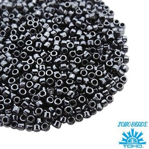 Бисер TOHO Treasure №11 цвет 81 гематит Япония 5 граммов
