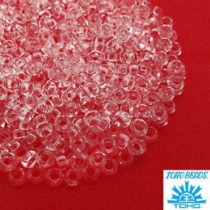 Бисер TOHO Demi Round №8 цвет 1 прозрачный ЯПОНИЯ 5 граммов