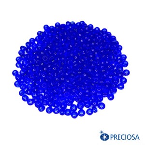 Бисер Чехия прозрачный, размер 8, арт. 30050, синие тона, 10 гр.