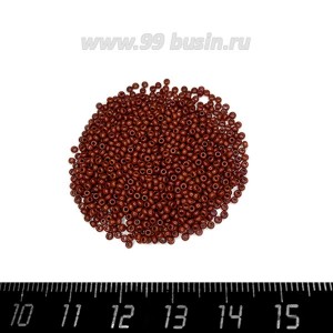Бисер Чехия натуральный  непрозрачный, Красно-коричневые тона, арт. 93300, размер 13, 5 гр.