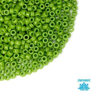 Бисер TOHO №15 цвет 47 темно-салатовый непрозрачный ЯПОНИЯ пакет 5 граммов