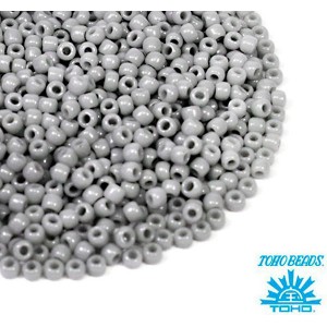 Бисер TOHO №11 цвет 0053 серый непрозрачный ЯПОНИЯ пакет 10 граммов