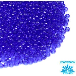 Бисер TOHO №11 цвет 0942 прозрачный синий, ЯПОНИЯ пакет 10 граммов