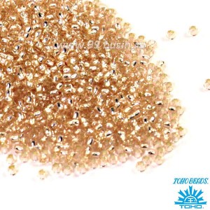 Бисер TOHO №11 цвет 0031 бледно-розовый, внутреннее серебрение ЯПОНИЯ пакет 10 граммов