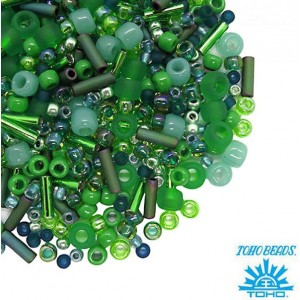Бисер TOHO Beads Mix, цвет 3221 Wasabi - Green, 10 грамм/упаковка