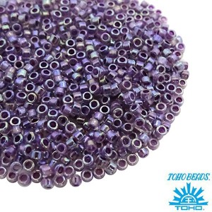 Бисер TOHO Treasure №11 цвет 788 тёмно-фиолетовый/радужный Япония 5 граммов
