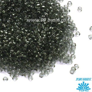 Бисер TOHO №15 цвет 0009 прозрачный светло-серый ЯПОНИЯ пакет 5 граммов