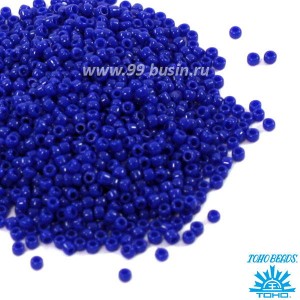 Бисер TOHO №15 цвет 0048 ярко-синий непрозрачный ЯПОНИЯ пакет 5 граммов