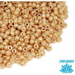 Бисер TOHO №11 цвет 123D тёмно-кремовый перламутр ЯПОНИЯ пакет 10 граммов
