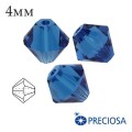 Биконусы хрустальные Preciosa 4 мм Capri Blue 20 штук/упаковка
