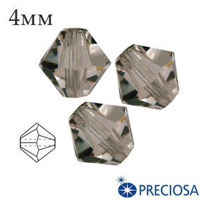 Биконусы хрустальные Preciosa 4 мм Black Diamond 20 штук/упаковка Биконусы хрустальные Preciosa 4 мм Black Diamond 20 штук/упаковка