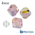 Биконусы хрустальные Preciosa 4 мм Light Rose AB 20 штук/упаковка