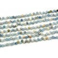 Бусины из аквамарина капля гр.5*5мм, 39,5см, 93 бусины