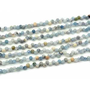 Бусины из аквамарина капля гр.5*5мм, 39,5см, 93 бусины