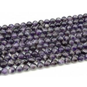 Бусины из аметиста шарик 12мм, 39см, 33 бусины