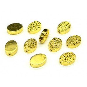 Бусины из гематита овал 10*14мм цвет золото, 1 бусина Бусины из гематита овал 10*14мм цвет золото, 1 бусина