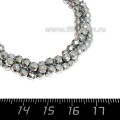 Натуральный камень ГЕМАТИТ цвет серебро граненые 4 мм, 40 см/нить Натуральный камень ГЕМАТИТ цвет серебро граненые 4 мм, 40 см/нить