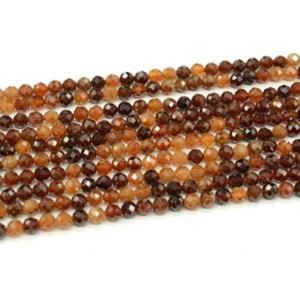 Бусины из граната (пироп) шарик гр.5мм, 38см, 77 бусин