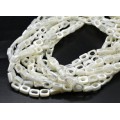 Бусины из перламутра прямоугольник 6*8мм цвет белый, 40см, 48 бусин