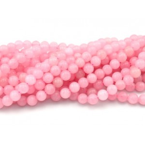 Бусины из розового кварца шарик 12мм, 38см, 32 бусины