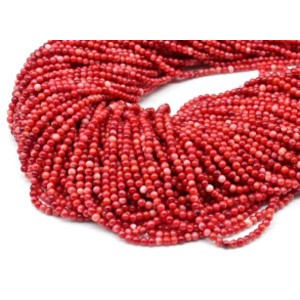Бусины из коралла красного овал 13*17мм, 40см, 23 бусины