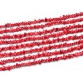 Бусины из коралла красного рис 4*8мм, 40см, 104 бусины