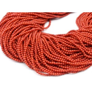 Бусины из коралла красного шарик 2,5мм, 41,5см, 182 бусины. Бусины из коралла красного шарик 2,5мм, 41,5см, 182 бусины.