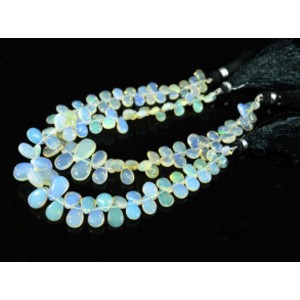 Бусины из опала капля на увеличение 20,5см, 62 бусины