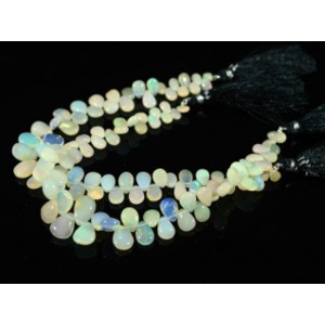 Бусины из опала капля на увеличение 20см, 59 бусин