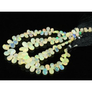 Бусины из опала капля на увеличение 20см, 66 бусин