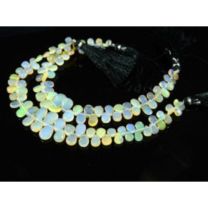 Бусины из опала капля на увеличение 21см, 59 бусин