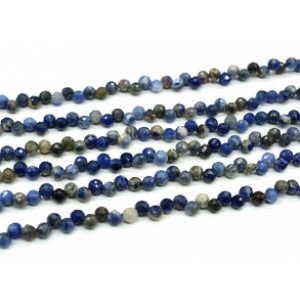 Бусины из содалита капля гр.5*5мм, 38,5см, 85 бусин
